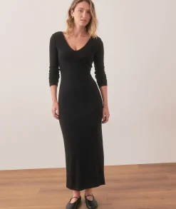 Lexi Rib V-Neck Maxi Dress