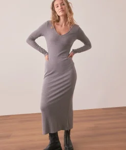 Lexi Rib V-Neck Maxi Dress