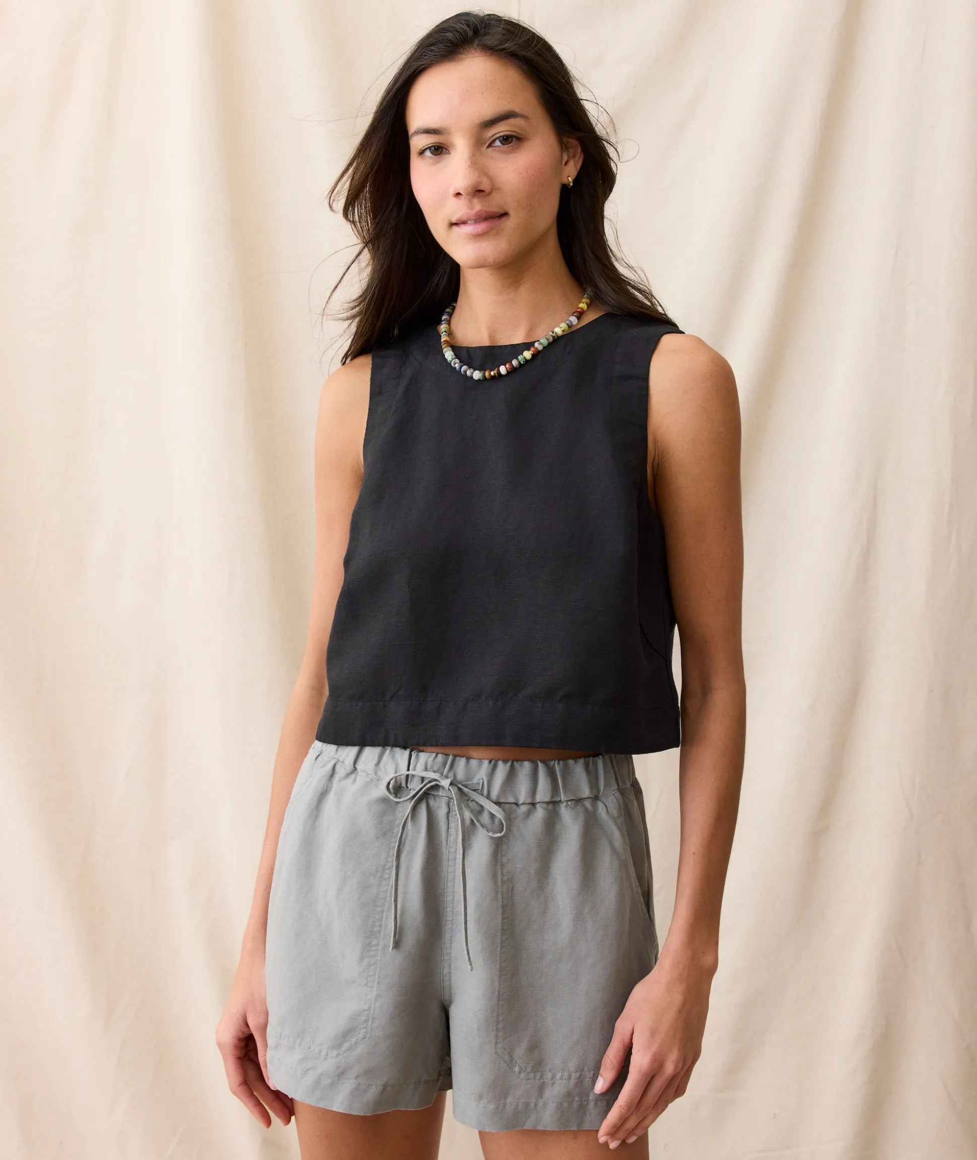 Linen Drawstring Short