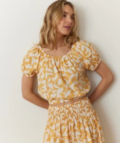 Marella Poplin Crop Blouse