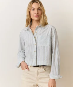 Mia Cropped Shirt in Cali Poplin