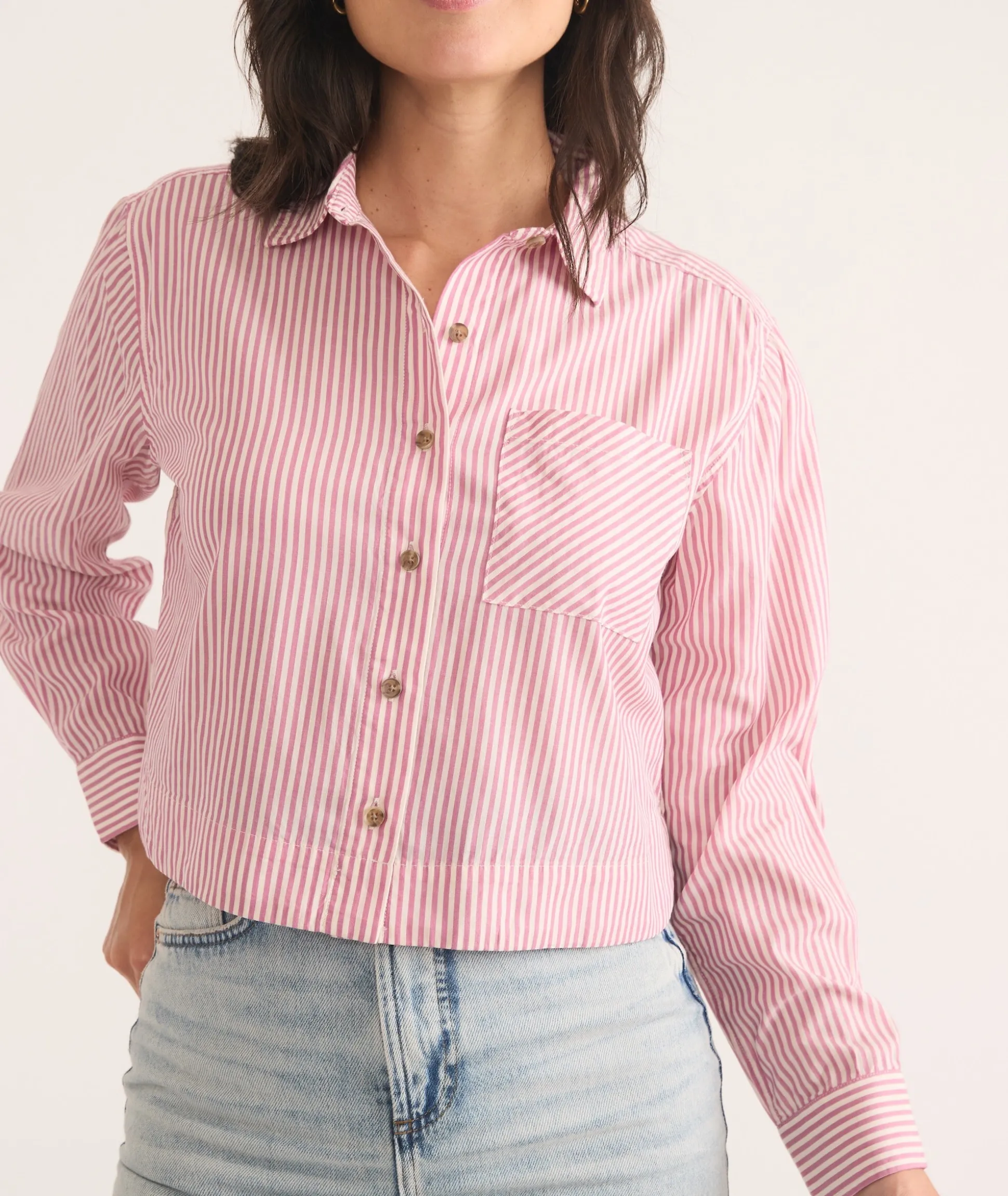 Mila Straight Hem Button Down