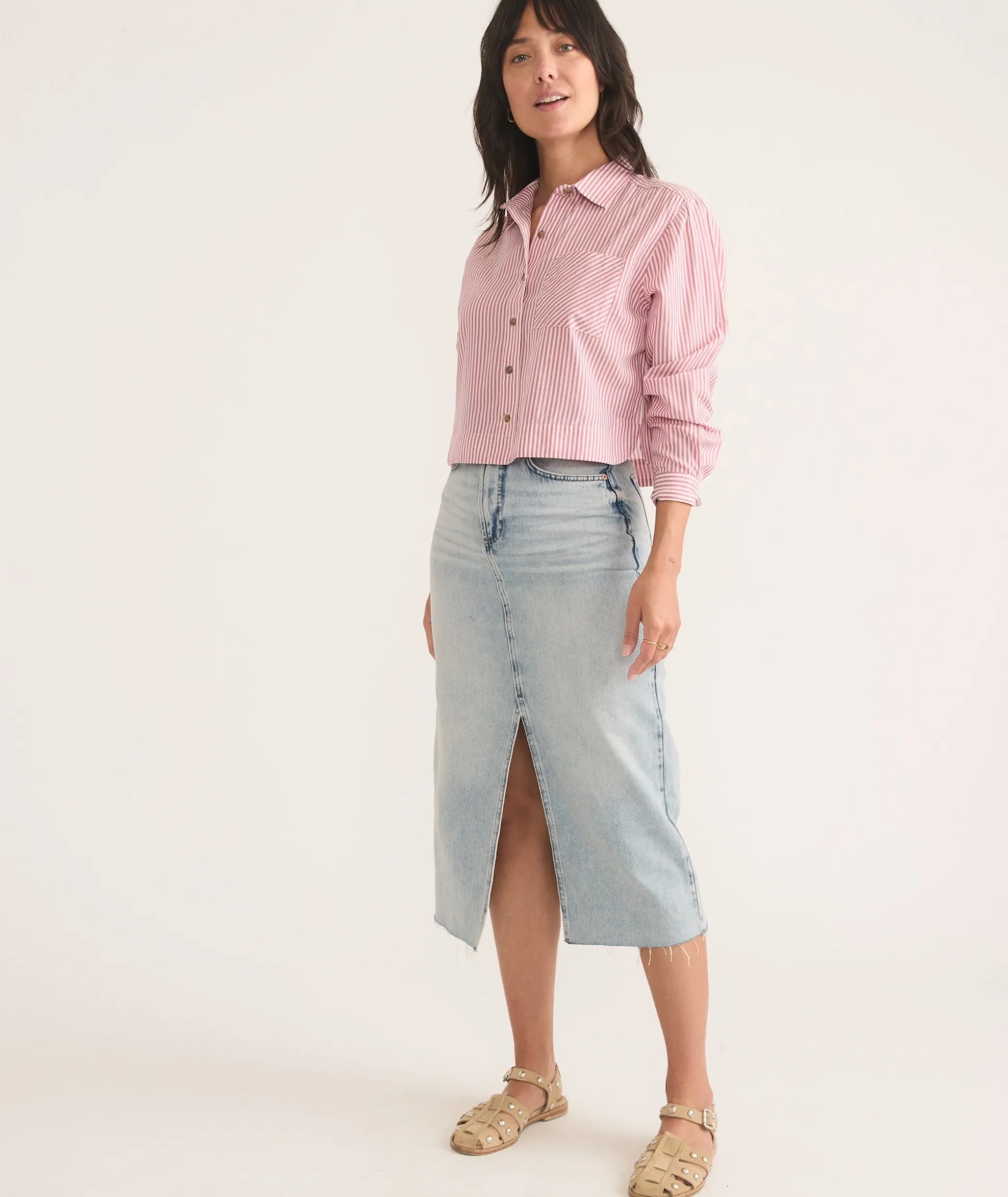 Mila Straight Hem Button Down