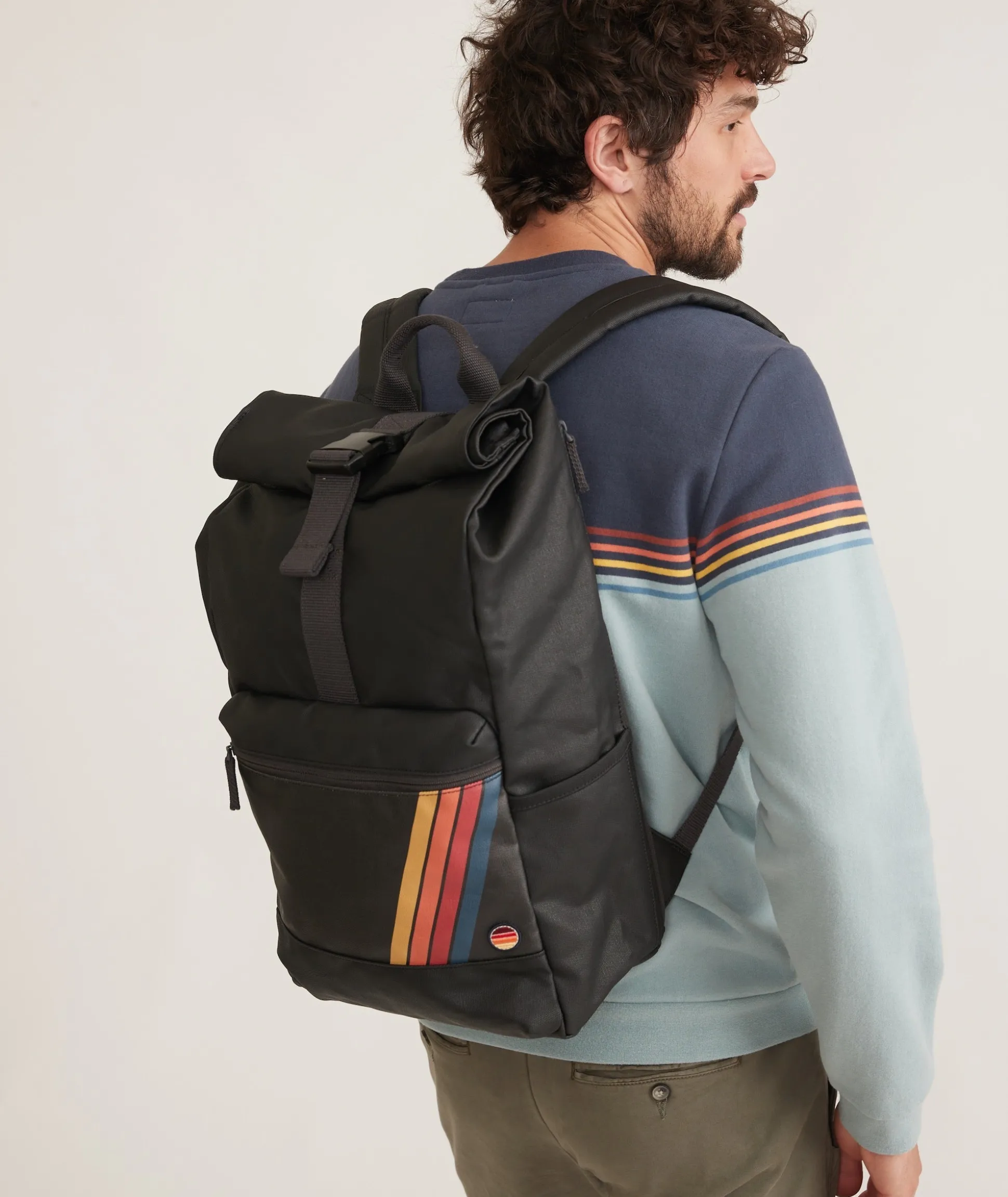 Roll Top Backpack in Phantom