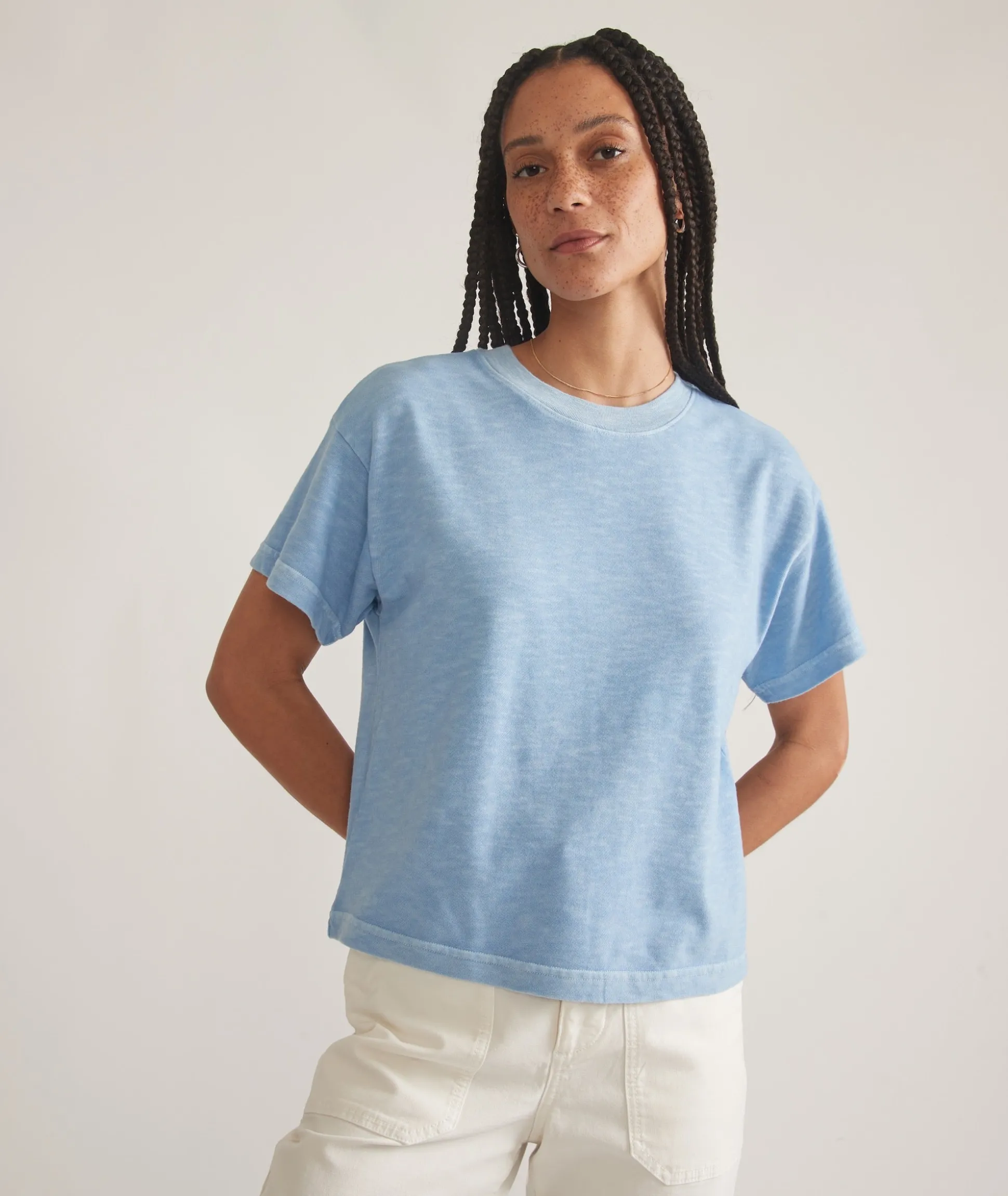 Sadie Vintage Slub Crop Tee