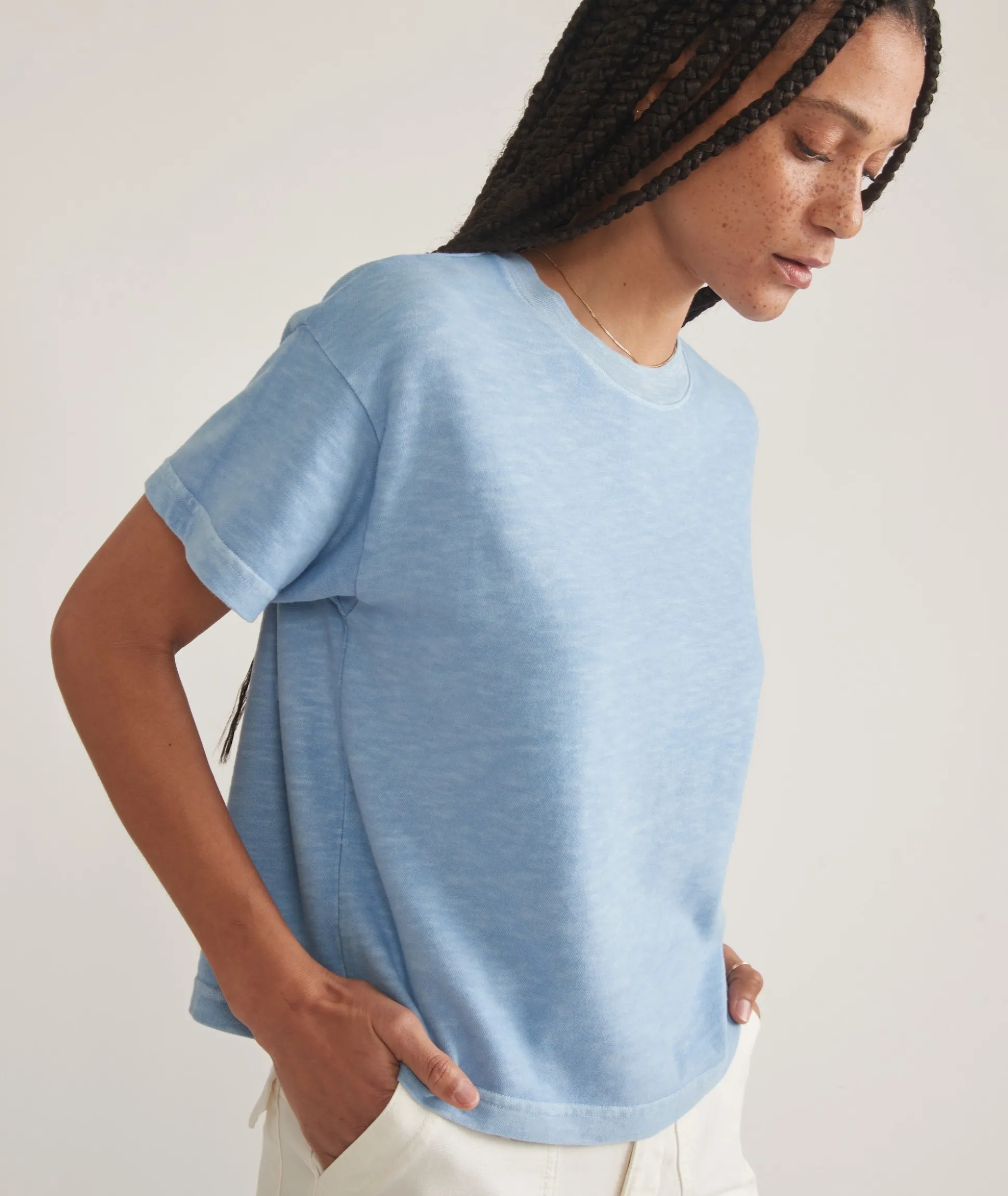 Sadie Vintage Slub Crop Tee