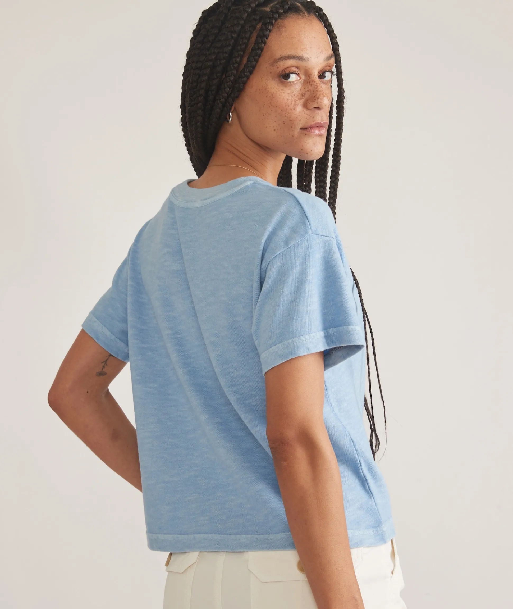 Sadie Vintage Slub Crop Tee
