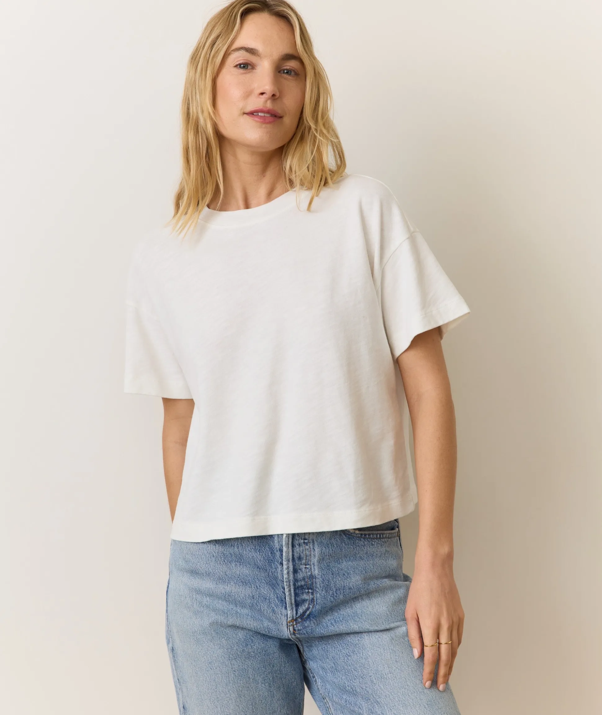 Sadie Vintage Slub Crop Tee