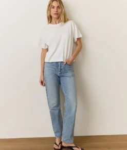 Sadie Vintage Slub Crop Tee