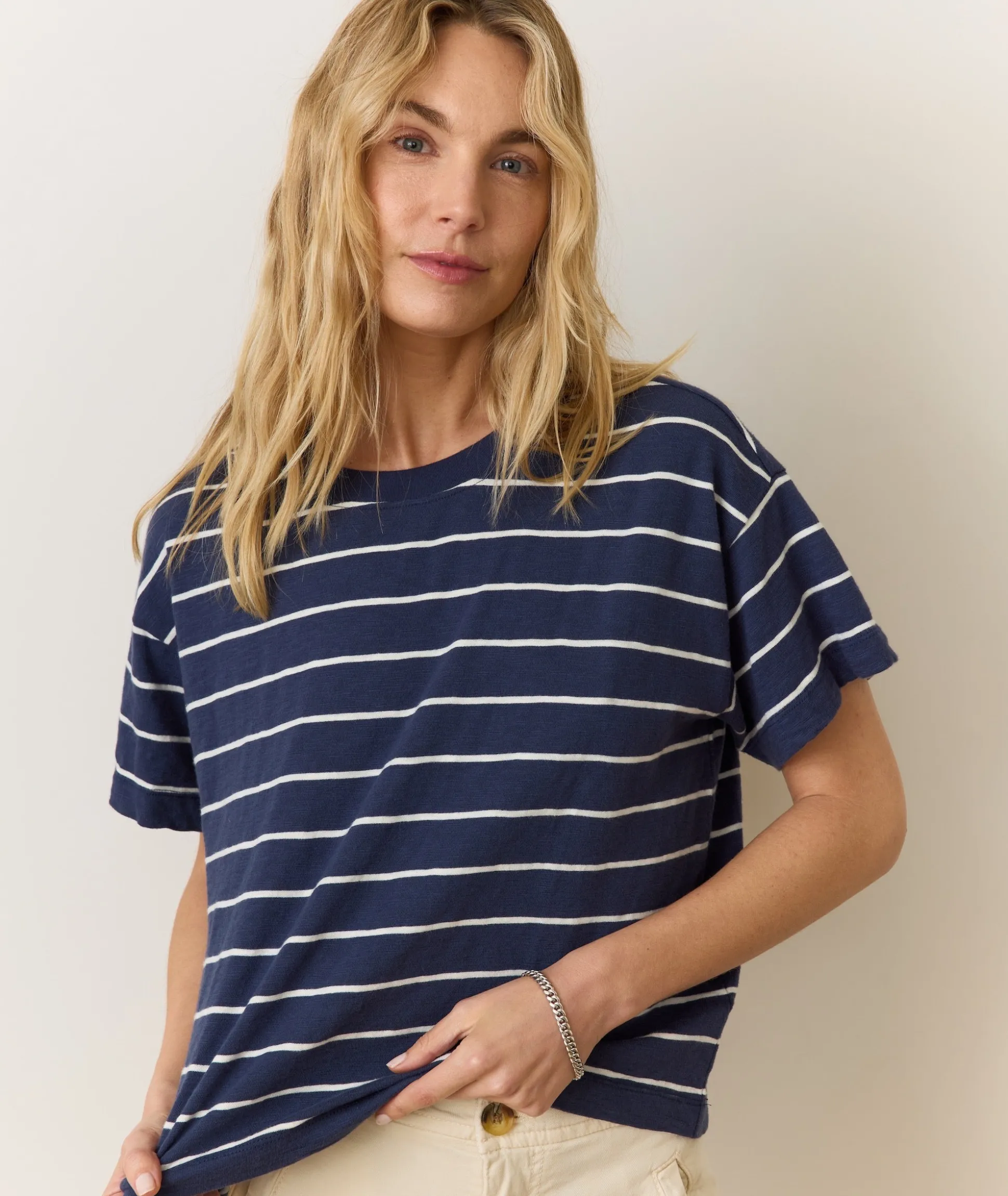 Sadie Vintage Slub Crop Tee