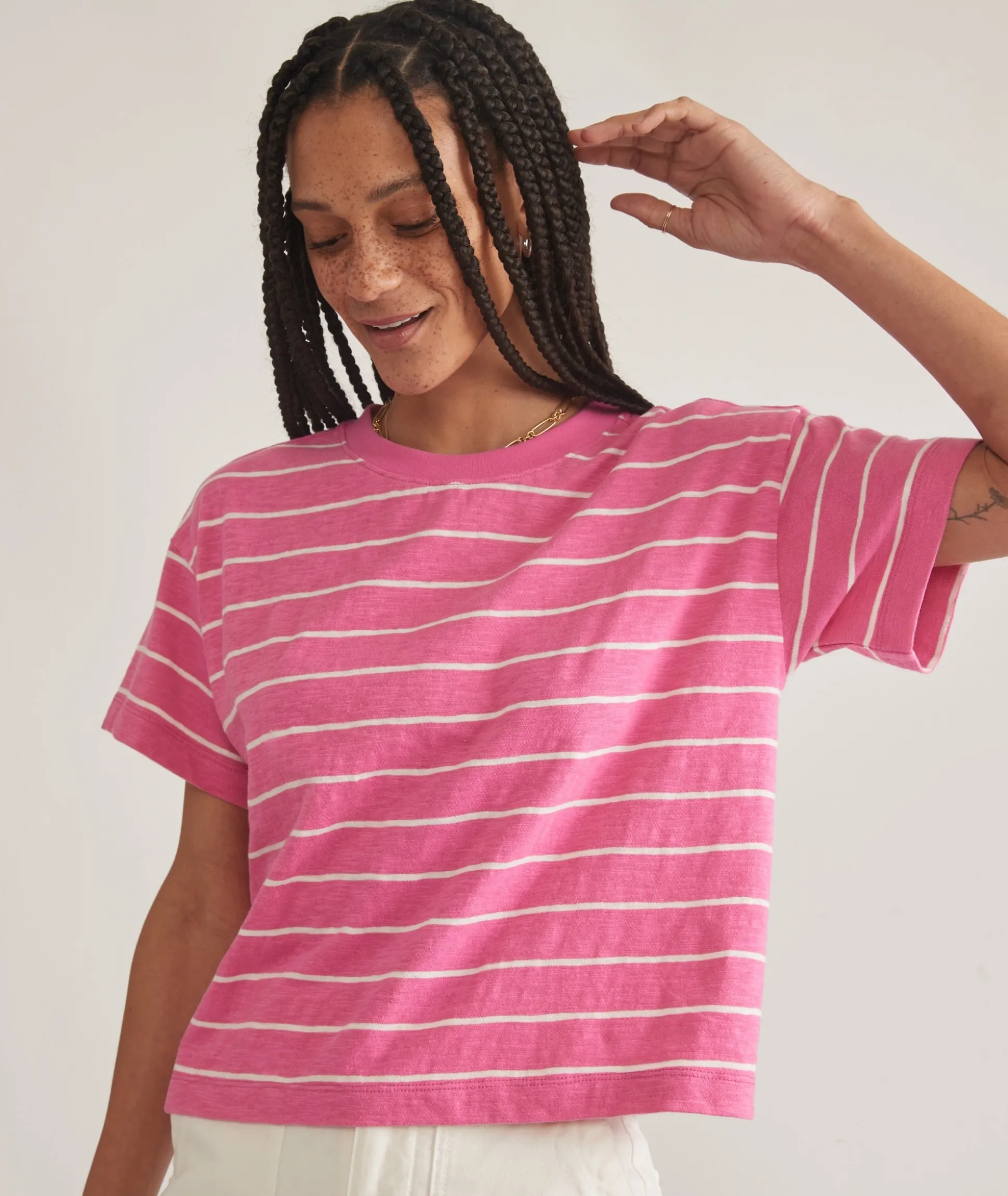 Sadie Vintage Slub Crop Tee