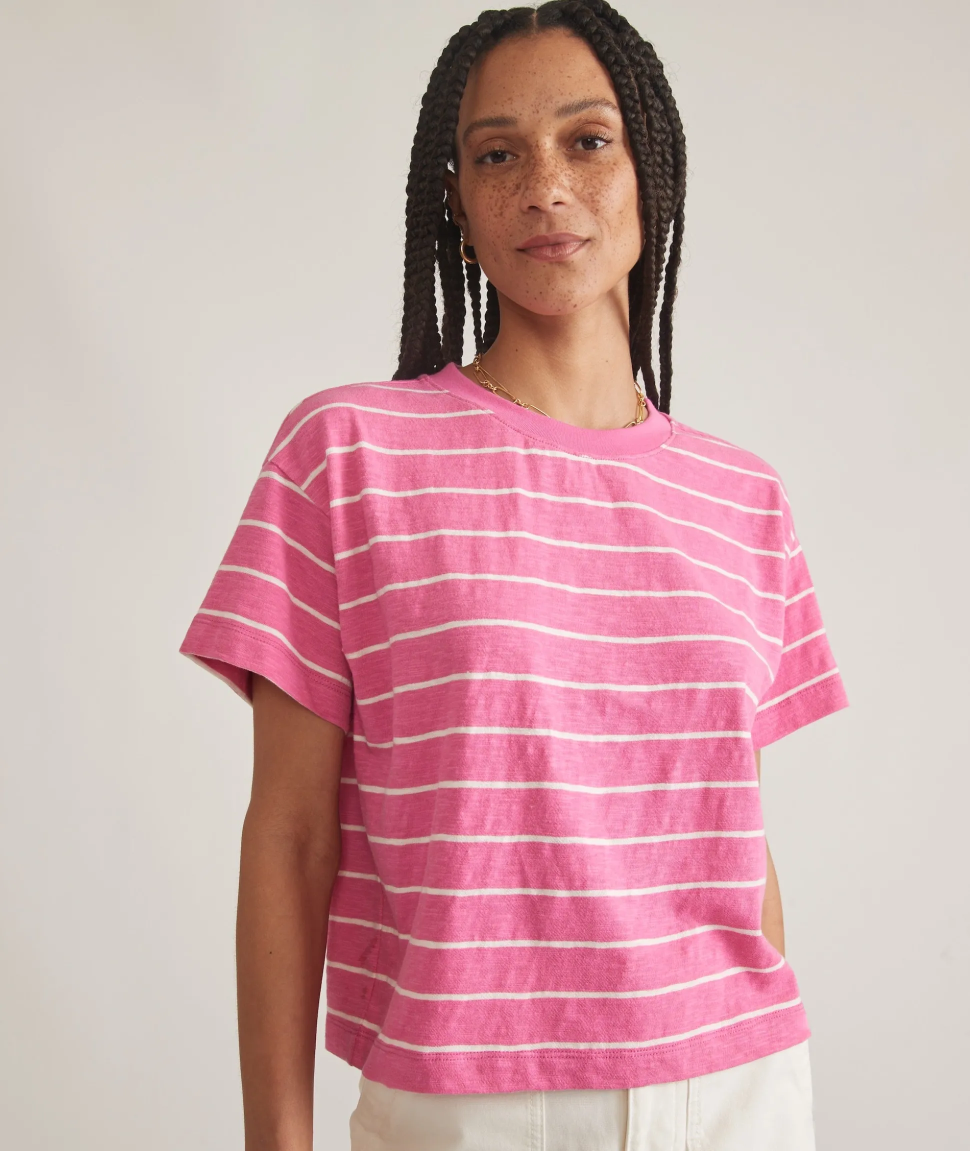 Sadie Vintage Slub Crop Tee