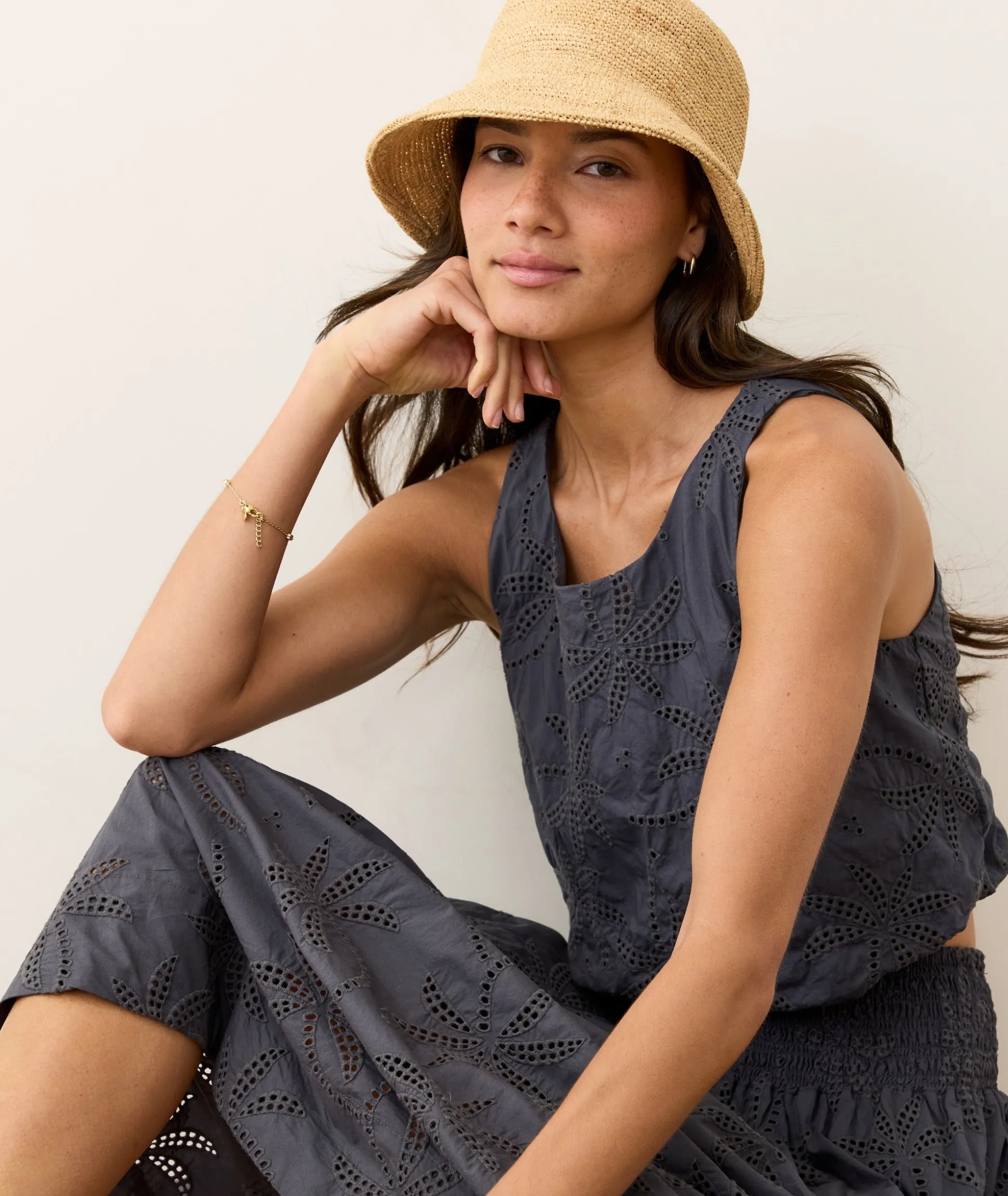 Sage Eyelet Bubble Tank