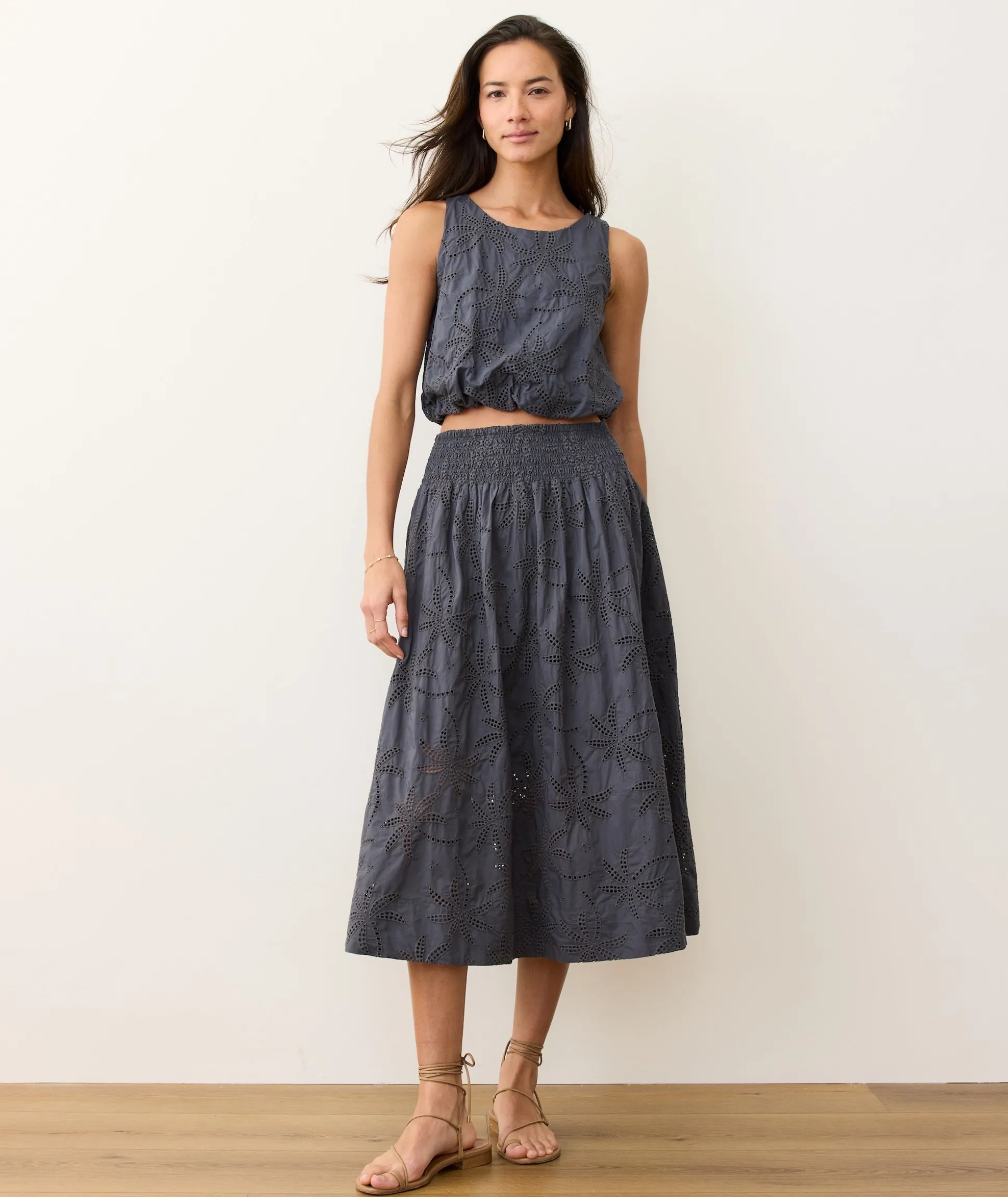 Sage Eyelet Bubble Tank
