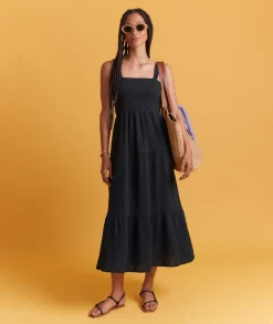 Selene Double Cloth Maxi Dress
