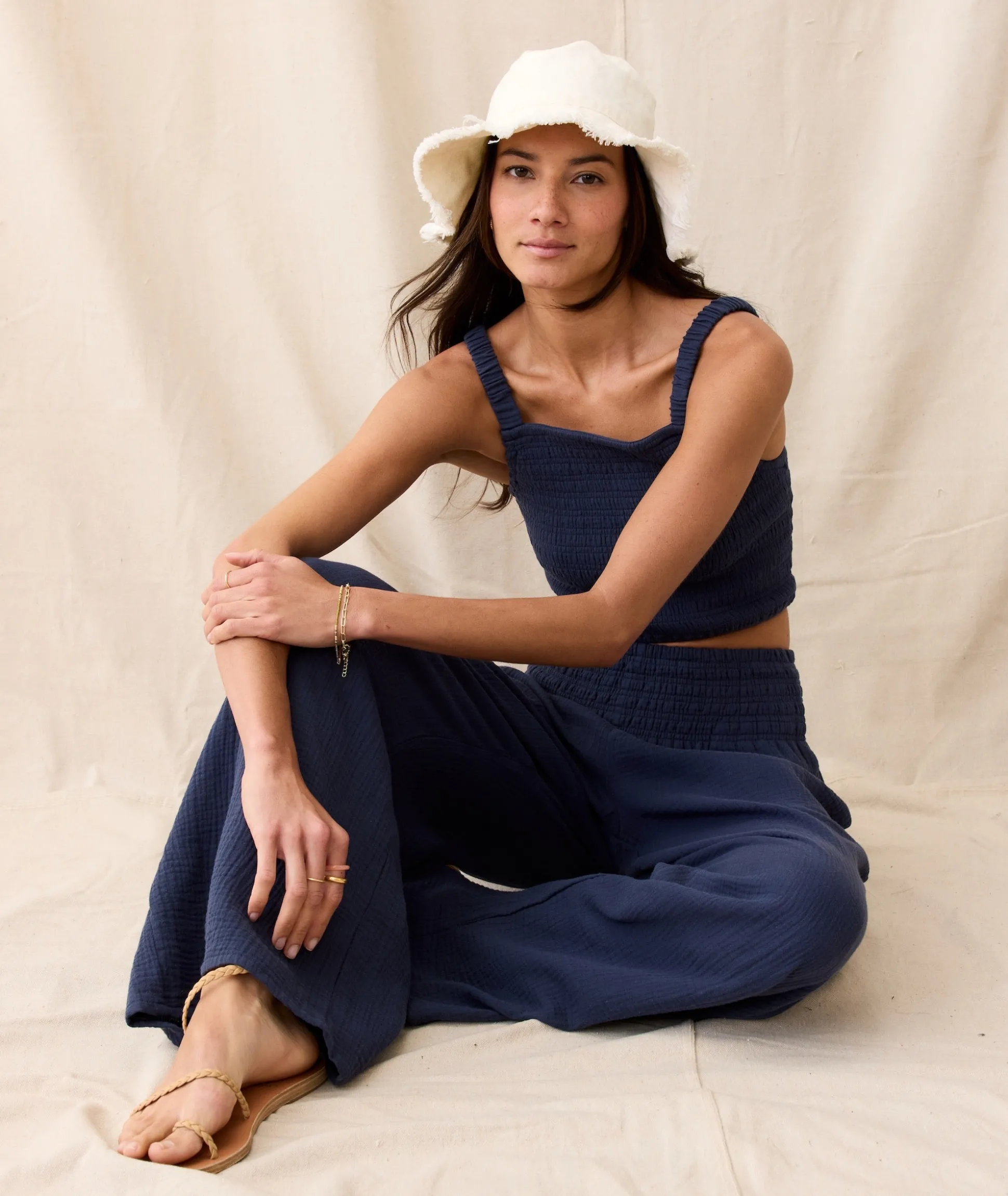 Sophia Double Cloth Palazzo Pant