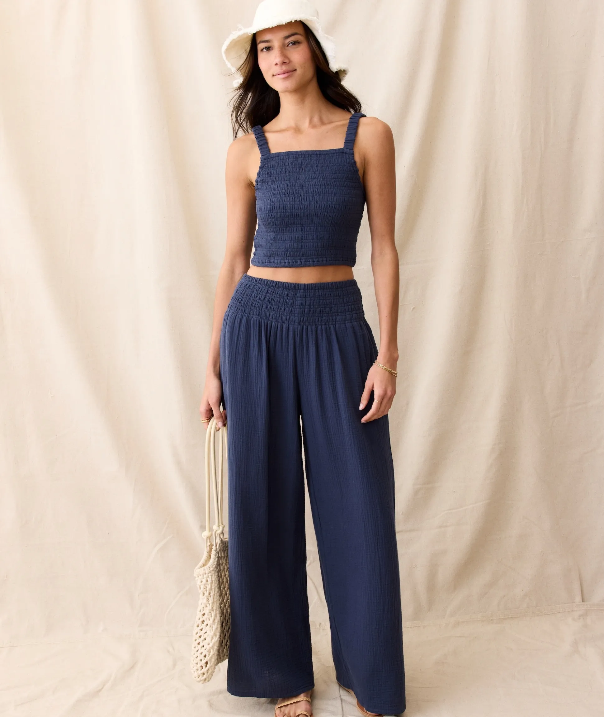 Sophia Double Cloth Palazzo Pant