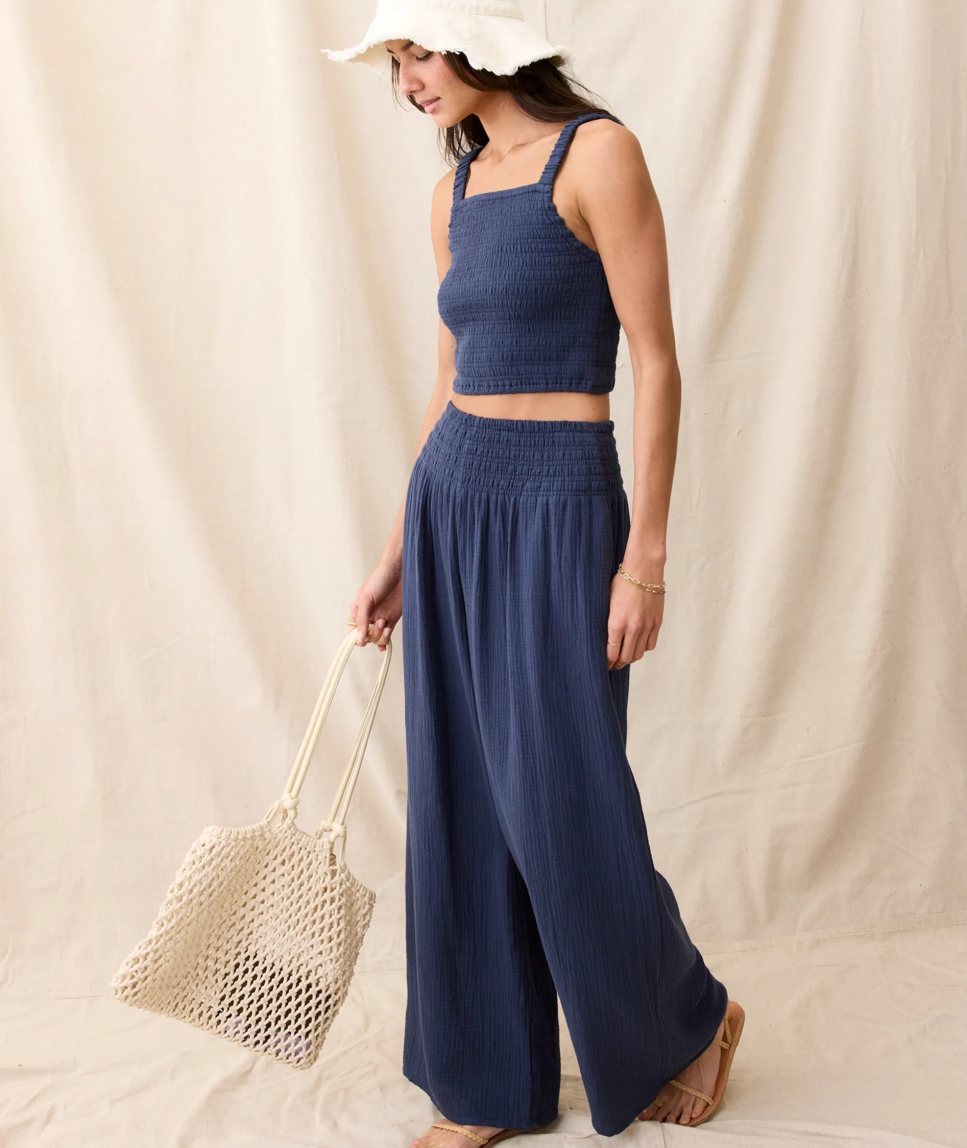 Sophia Double Cloth Palazzo Pant