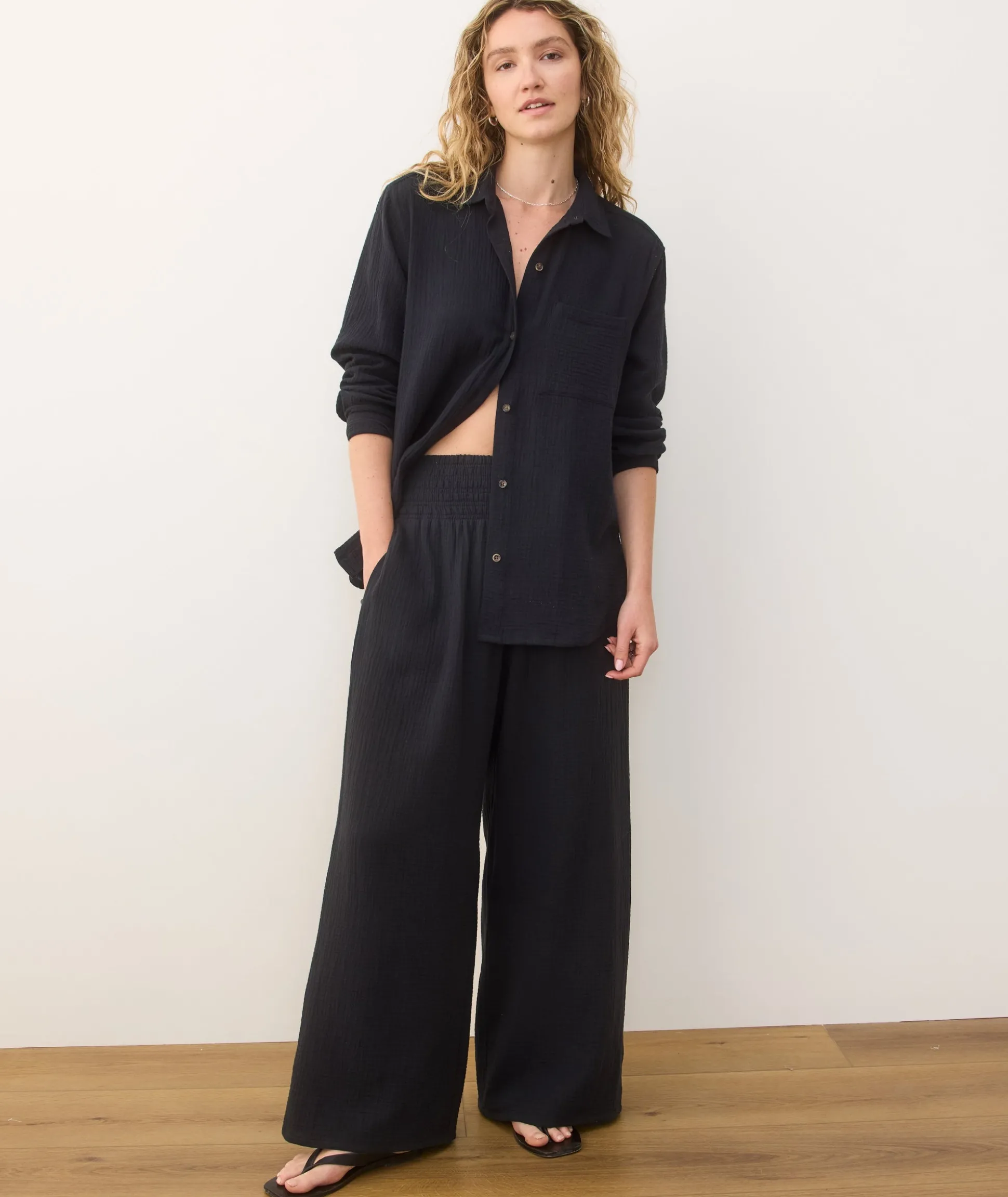Sophia Double Cloth Palazzo Pant