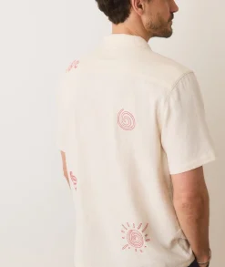 Stretch Selvage Embroidered Resort Shirt